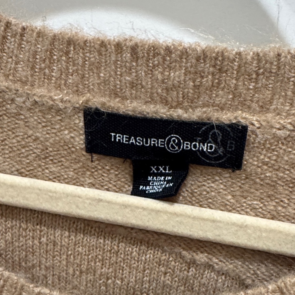 Treasure & Bond Tan Crewneck Sweater XXL - Picture 3 of 8